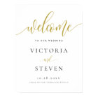 Calligraphy Gold Welcome Wedding Sign