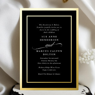 Calligraphy Golden Frames Wedding