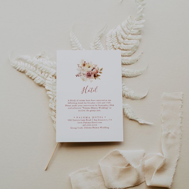 Calligraphy Graceful Floral Hotel Enclosure Card (Creator Uploaded)