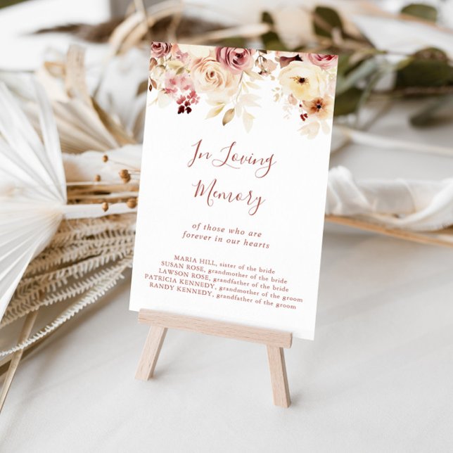 Calligraphy Graceful Floral In Loving Memory Sign (Creator Uploaded)