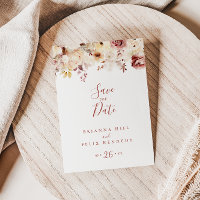 Calligraphy Graceful Floral Wedding Save the Date