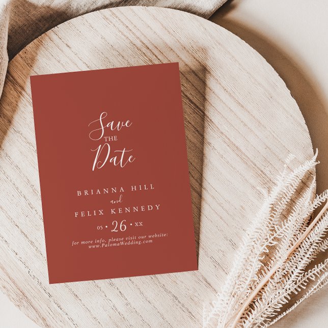 Calligraphy Graceful Wedding Save The Date (Creator Uploaded)