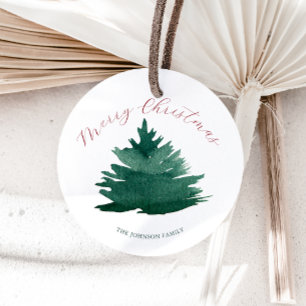 Calligraphy Green Christmas Tree Ornament