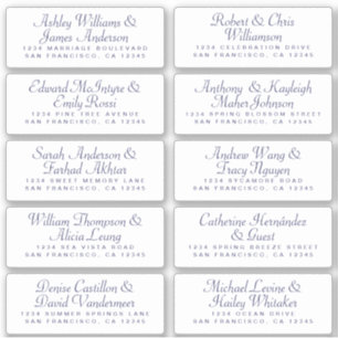 Calligraphy Guest Address Labels ORDER 6” or 8”!