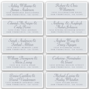 Calligraphy Guest Address Labels ORDER 6” or 8”!
