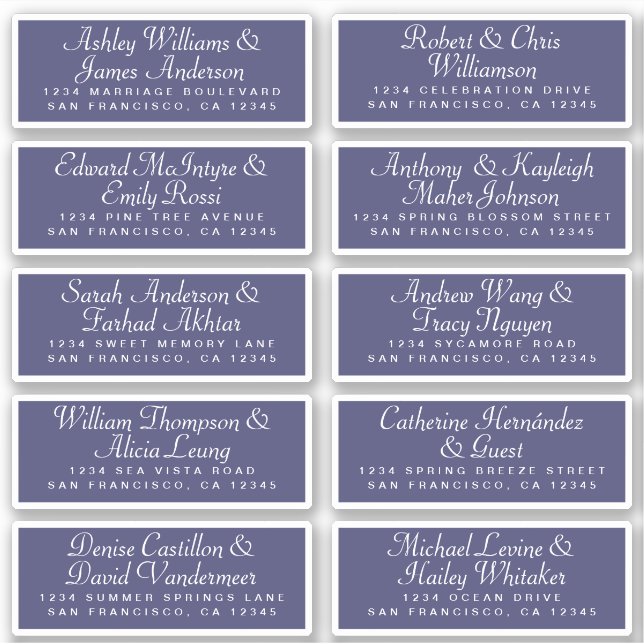 Calligraphy Guest Address Labels ORDER 6” or 8”! (Front)