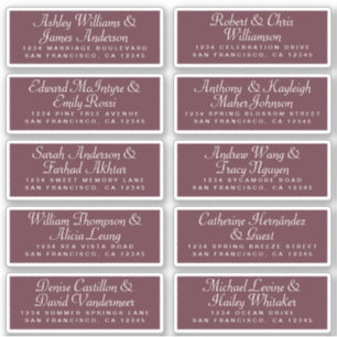 Calligraphy Guest Address Labels ORDER 6” or 8”!