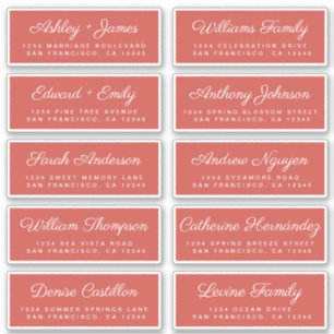 Calligraphy Guest Address Labels ORDER 6” or 8”!