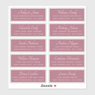 Calligraphy Guest Address Labels ORDER ON 8" or 6"