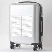 Calligraphy Guest Names Labels White - Sacramento (Suitcase)