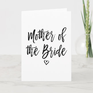 Calligraphy Hand Lettered Mother of The Bride Holiday Card