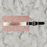 Calligraphy Handwritten Diamond Rose Gold Glitter Luggage Tag<br><div class="desc">This design may be personalised in the area provided by changing the photo and/or text. Or it can be customised by clicking Personalise this Template and then choosing the click to customise further option and delete or change the colour of the background, add text, change the text colour or style,...</div>