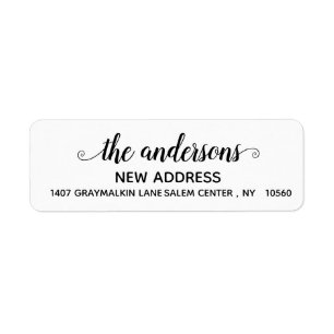 Calligraphy Handwritten Moved New Address