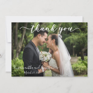 Calligraphy Handwritten Wedding Thank You Photo