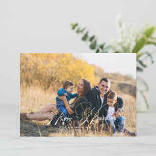 Calligraphy Happy Holidays Photo Card