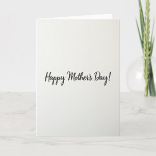 Calligraphy Happy Mothers Day Card