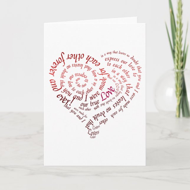 Calligraphy Heart Card (Front)