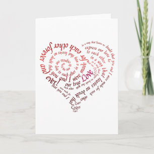 Calligraphy Heart Card