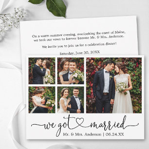 Calligraphy Heart Wedding After Party 5 Photos Announcement