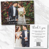 Calligraphy Heart Wedding QR Code 2 Photo