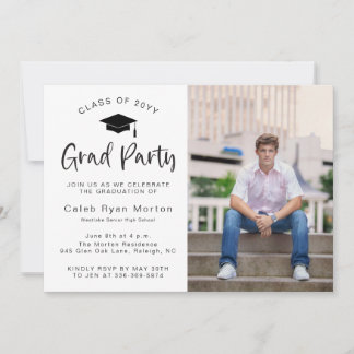 Calligraphy Horizontal Grad Party Invitation