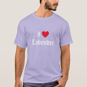 Calligraphy I Love Lavender T-Shirt