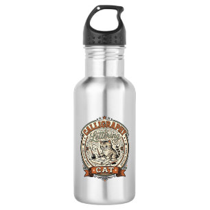 Calligraphy Lettering Cat Calligraphy Lettering Ca 532 Ml Water Bottle
