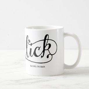 calligraphy lick coffee mug