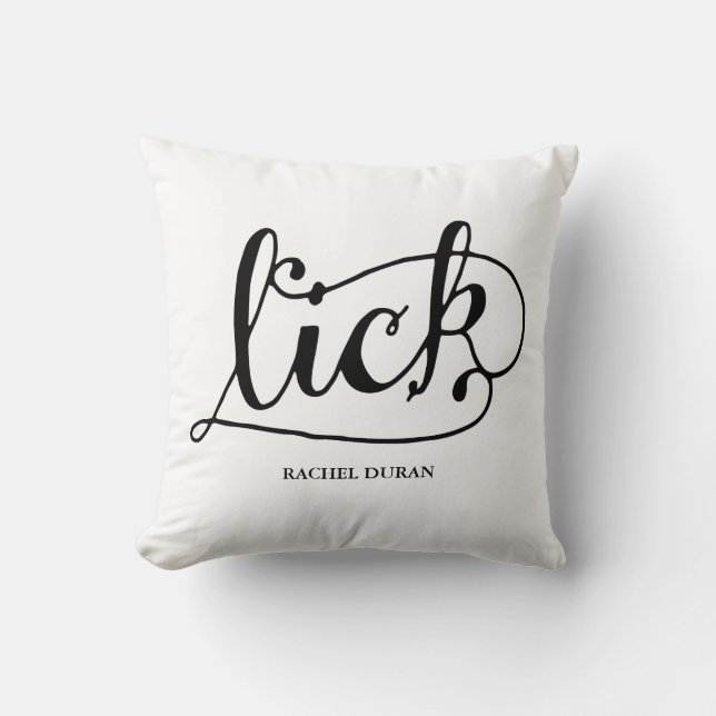 calligraphy lick pillow (Front)