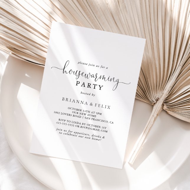 Calligraphy Love Fancy Script Housewarming Party  Invitation (Creator Uploaded)