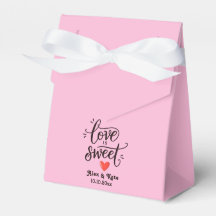 Calligraphy Love is Sweet in Light Pink Wedding