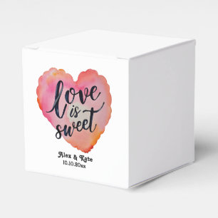 Calligraphy Love is Sweet Wedding Favour Box
