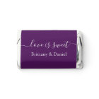 Calligraphy Love Is Sweet Wedding Purple