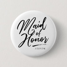 Calligraphy Maid of Honour elegant