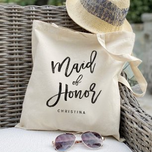 Calligraphy maid of honour tote bag