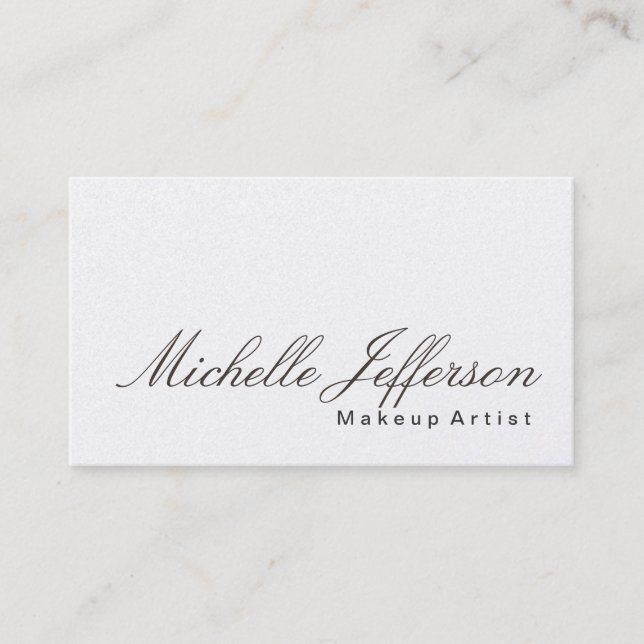 Calligraphy Makeup Artist Business Card (Front)