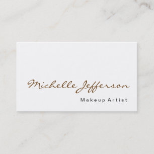 Calligraphy Makeup Artist Profession Business Card