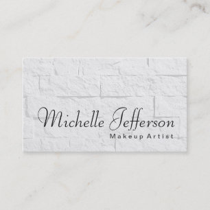 Calligraphy Makeup Artist Wall Brick Business Card