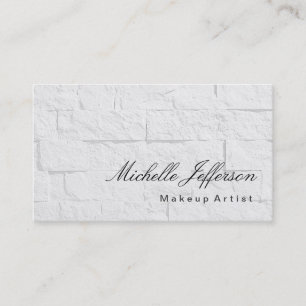 Calligraphy Makeup Artist Wall Brick Business Card