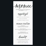 Calligraphy Menu Card<br><div class="desc">Inform your guests of what you're serving in style with a hand lettered menu by POPPYjack Shop. Customise your menu card by editing the food items,  font styles and more.</div>