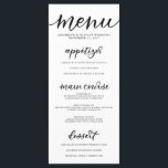 Calligraphy Menu Card<br><div class="desc">Inform your guests of what you're serving in style with a hand lettered menu by POPPYjack Shop. Customise your menu card by editing the food items,  font styles and more.</div>
