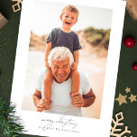 calligraphy merry christmas | family photo collage holiday card<br><div class="desc">calligraphy merry christmas | family photo collage Holiday Card</div>