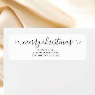 Calligraphy Merry Christmas White