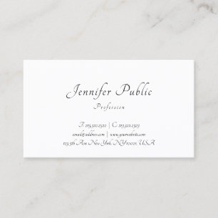 Calligraphy Modern Elegant Minimalist Template Business Card