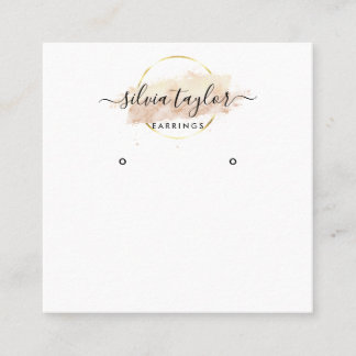 Calligraphy modern logo Earring display card