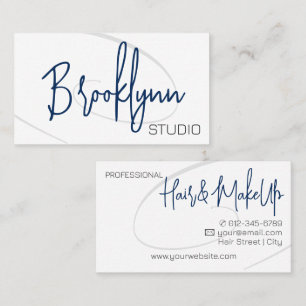 Calligraphy Modern Professional Hair Salon Twirl Business Card