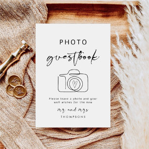 Calligraphy Modern Wedding Photo Guestbook Sign