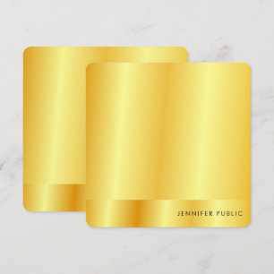 Calligraphy Monogram Faux Gold Metallic Look Card