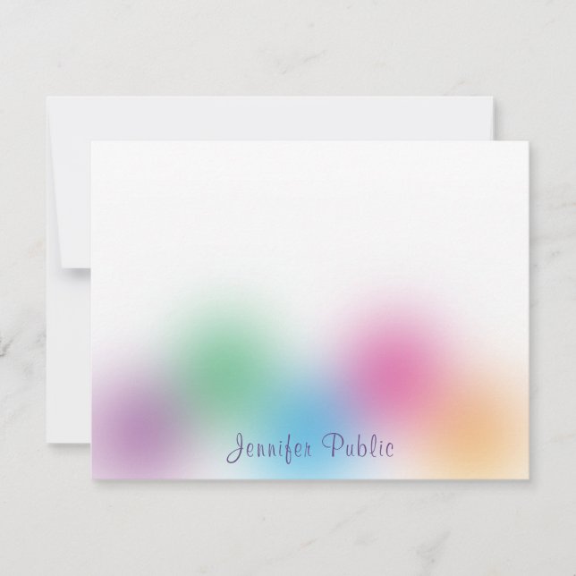 Calligraphy Monogram Template Rainbow Colours (Front)