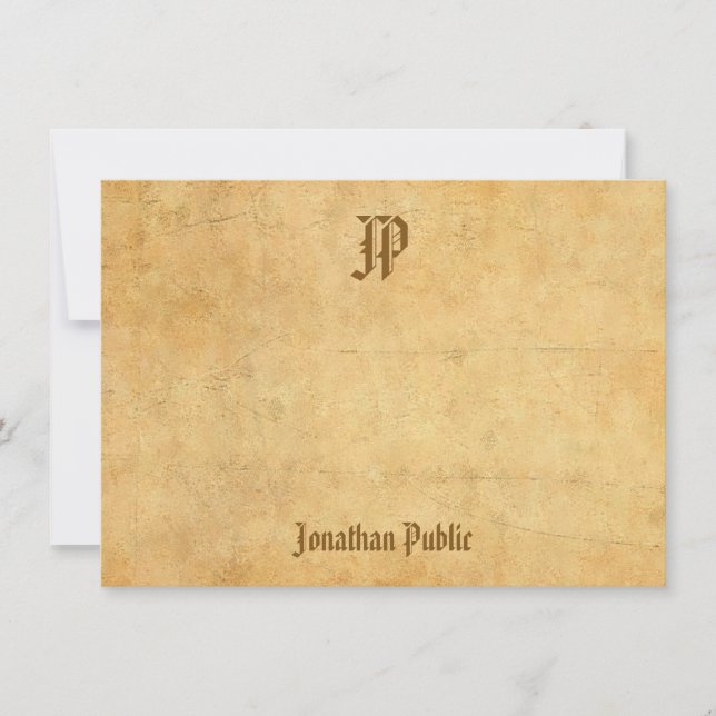 Calligraphy Monogram Vintage Nostalgic Template (Front)